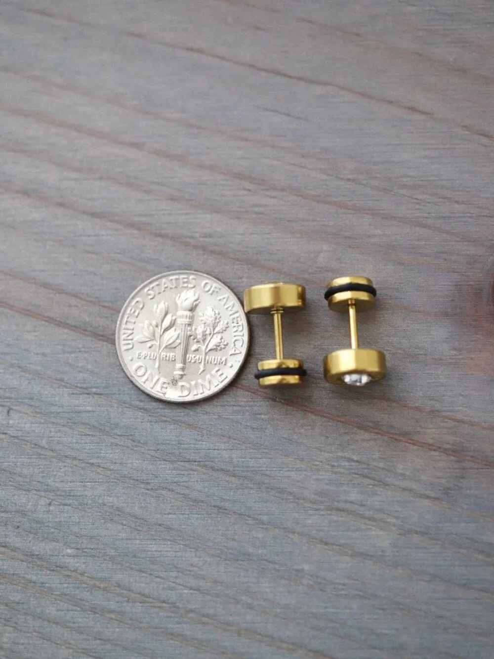 6mm Bezel with CZ Diamond Style Screw Back Stud Earrings 18k Gold Plated